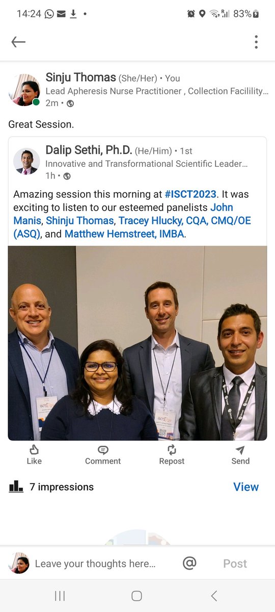 Sinju Thomas (@sinjuthomas3) on Twitter photo Great and amazing Session with co Panelist #ISCT2023 <a href="/ImperialPeople/">Imperial People π</a> <a href="/karhod21/">Karen Bradley π</a> Great and amazing Session with co Panelist #ISCT2023 <a href="/ImperialPeople/">Imperial People π</a> <a href="/karhod21/">Karen Bradley π</a>