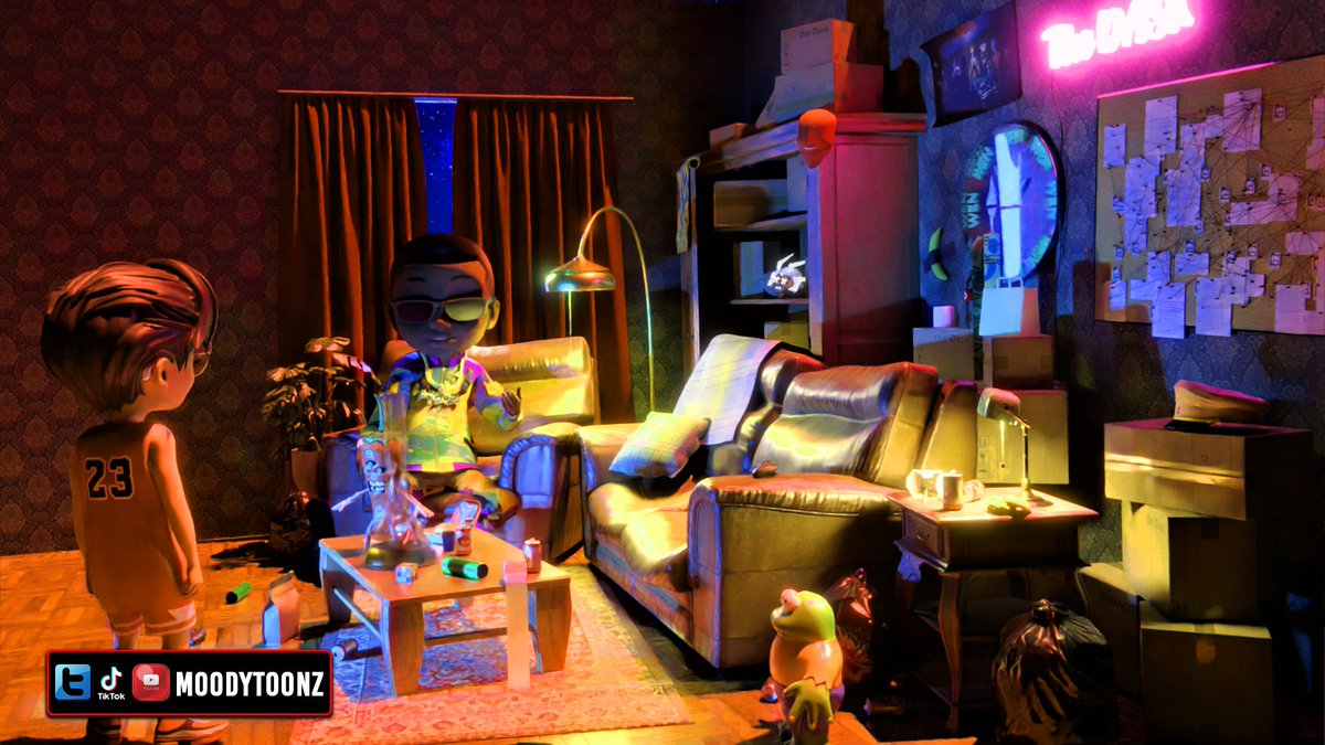 moodytoonz247's tweet photo. #Skillybagz had to pass thru @The_DASK room &amp; rep 4 #moodytoonz + @TheModzKids, big shouts @The_DASK for this backdrop scene, the lighting is a madting, this the best one yet. Blessup my @ChillingChiliz fam, whats Chili upto on tht table, Anyway bigup all who got in the room #LFG https://t.co/DxgPYDVBQh
