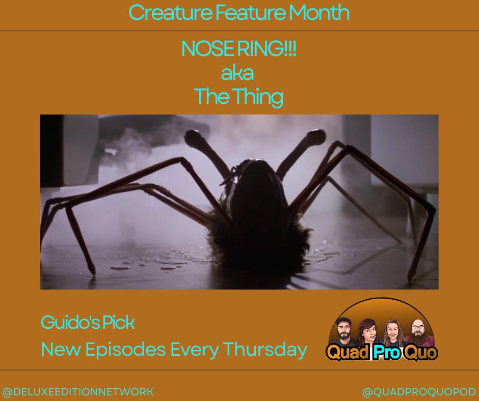 The last pick for Creature Feature month is out now & available wherever you podcast.

🥶LINK IN BIO🥶

#thething #podcast #PodernFamily #podcastinglife #NowWatching #nowlistening #podcastrecommendations #scifi #horror #horrormovies #horrorfan #horrorfamily #nosering #FilmTwitter