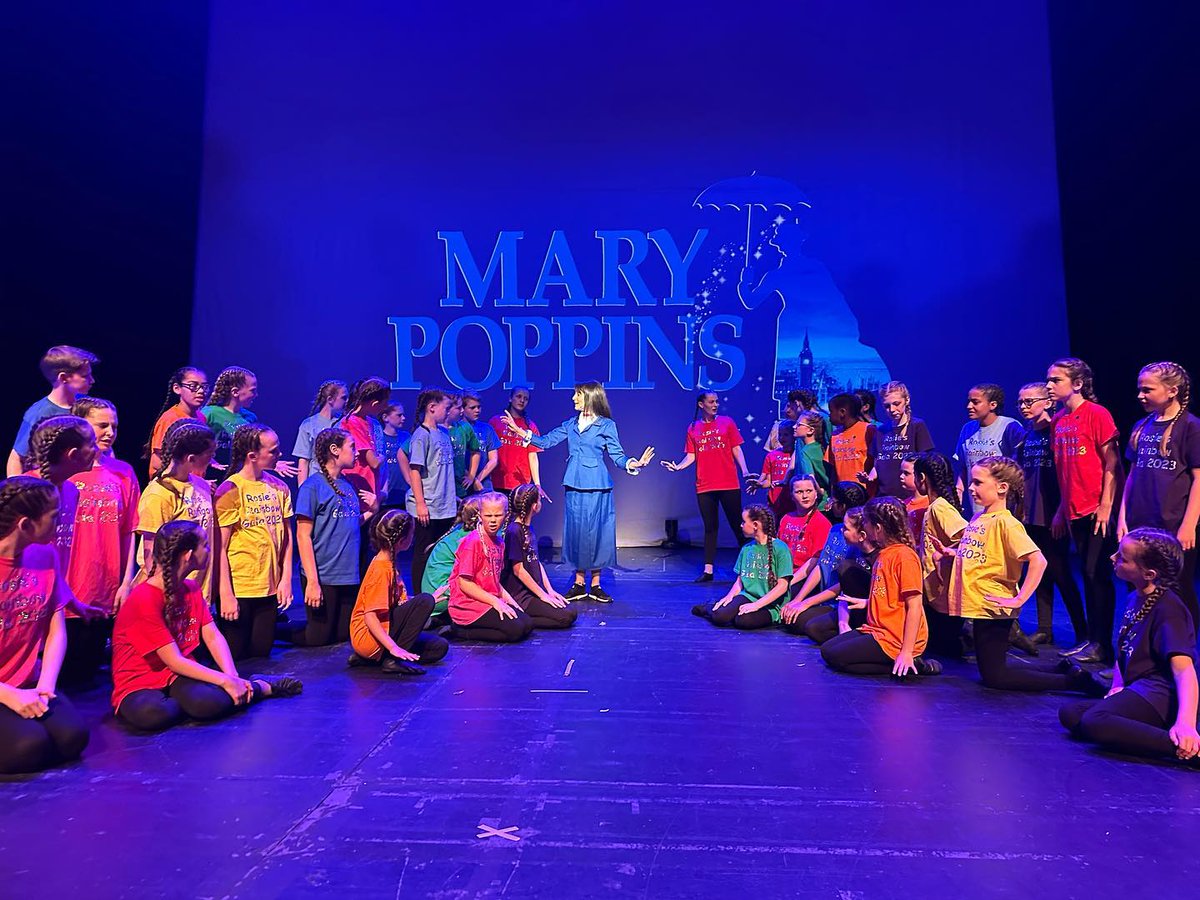 spworkwear's tweet photo. How colourful do these young performers look on stage with their rainbow of printed t-shirts we supplied?  They chose a reflective sparkle print so they really sparkled when the lights bounced off the print.

#redroofs #spworkwear #performance #dramaschool #printedtshirts https://t.co/nC4cs6gzHG
