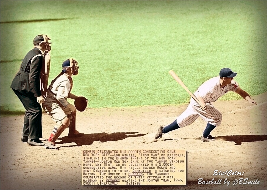 Baseball by BSmile on Twitter "Today In 1938 Lou Gehrig plays in his