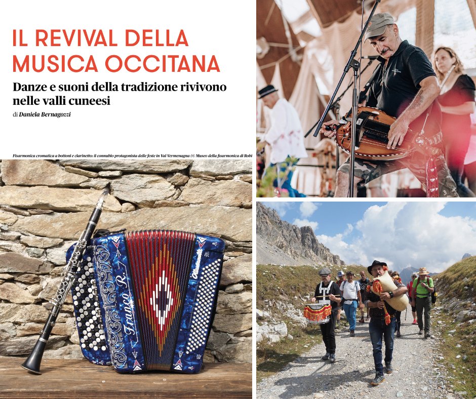 fEnricoEandi's tweet photo. 🎶Contraddanza, Rigoudin, Giga, Courenta sono solo alcune delle #danze della tradizione occitana che oggi risuonano in molte valli montane della provincia di Cuneo e non solo. Alla riscoperta della musica #occitana nel nuovo numero di #RivistaSavej 👉https://t.co/afiGXz6B0i https://t.co/5YEUV2XOjN