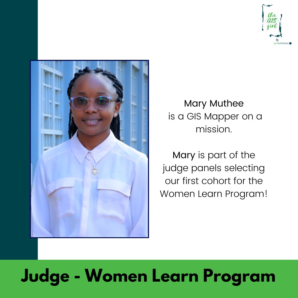 TheGISGirl's tweet photo. #TheGISGirl team is deeply thankful to these women (@LaxmiGoparaju @_marymuthee @mnamukose9 #StellaChengalatMutai) who are contributing their time as judges to select the first cohort of @TheGISGirl #Women Learn Program.

#GISchat
#WomenEducation
#GetMoreGirlsIntoGIS https://t.co/MNCIl3ohQH