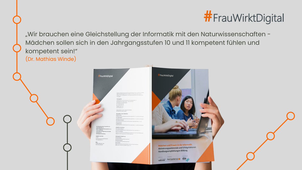 Über die konkreten Handlungsempfehlungen der Studie zum Thema #Bildung haben wir am 8. Mai 2023 digital diskutiert. Eingeladen waren die Staatssekretär*innen der #Kultusministerien aller Länder 👉 frauwirktdigital.de/_dl/Handlungse…

Ein Thread 🧵

#FrauWirktDigital #Informatik
