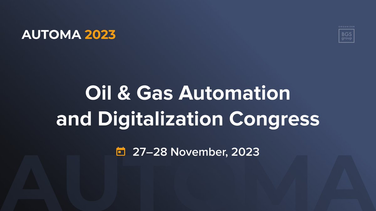 Interessantes Event: 
Digital twin for a project execution, energy of the future and digital safety solutions are among the topics of the AUTOMA 2023, held on Nov., 27-28, in Austria.
Request the full business program here: sh.bgs.group/jh
#oilandgasnews #AUTOMA2023