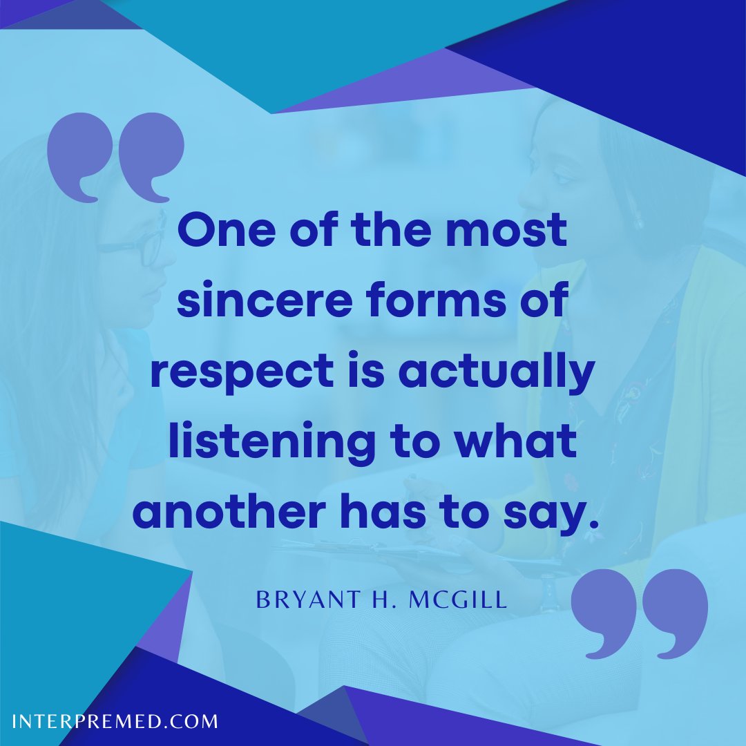 Hello, linguists! This is a great quote to remember for language access advocacy: One of the most sincere forms of respect is listening to what another has to say. - Bryant H. McGill #1nt #Interpreterlife #advocacy #languageaccess #translating #translationservices #interpreter