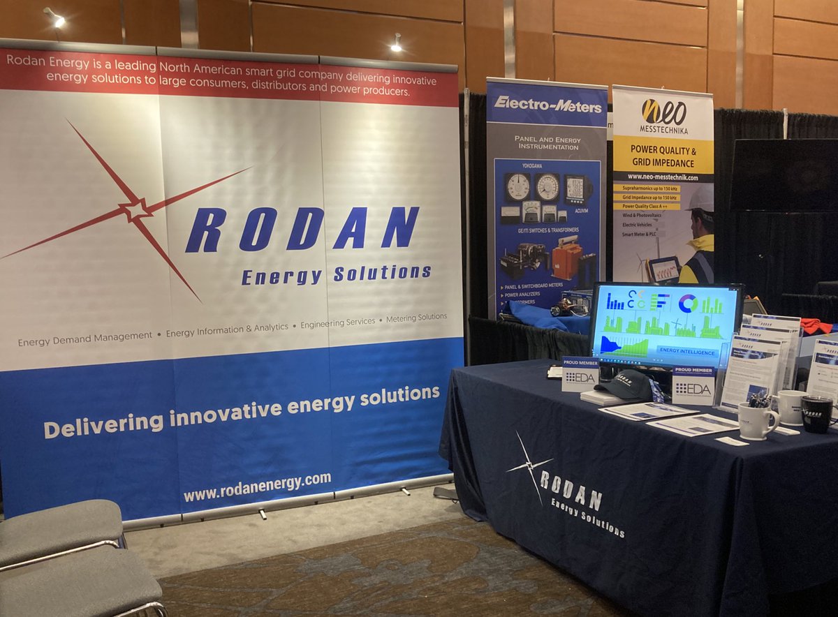 Andrwlam's tweet photo. Looking forward to day 2 at the @EDA_ONT #EDIST2023 conference! Visit us at booth #7 for your #DER operation and power systems needs. #energytransition https://t.co/pYDC0DZLms