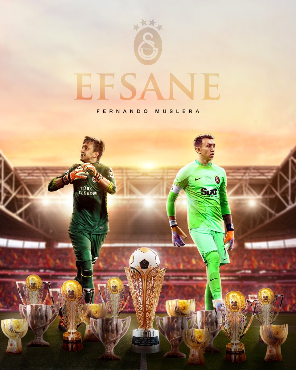 🏆 6x Süper Lig 
🏆 5x TFF Süper Kupa 
🏆 4x Türkiye Kupası 

EFSANE <a href="/1_Muslera_25/">Fernando Muslera</a>! 🧤