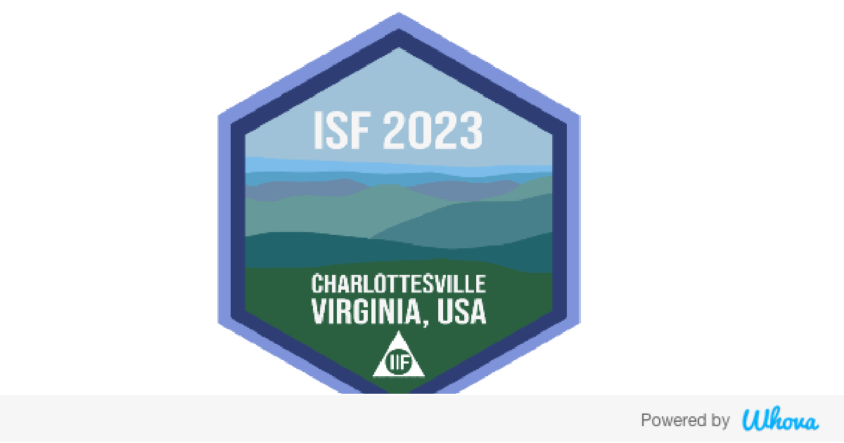 Hi! 4 weeks left!
I'm more than eager to attending and presenting at ISF 2023: Charlottesville, Virginia USA | June 25-28. 
isf.forecasters.org