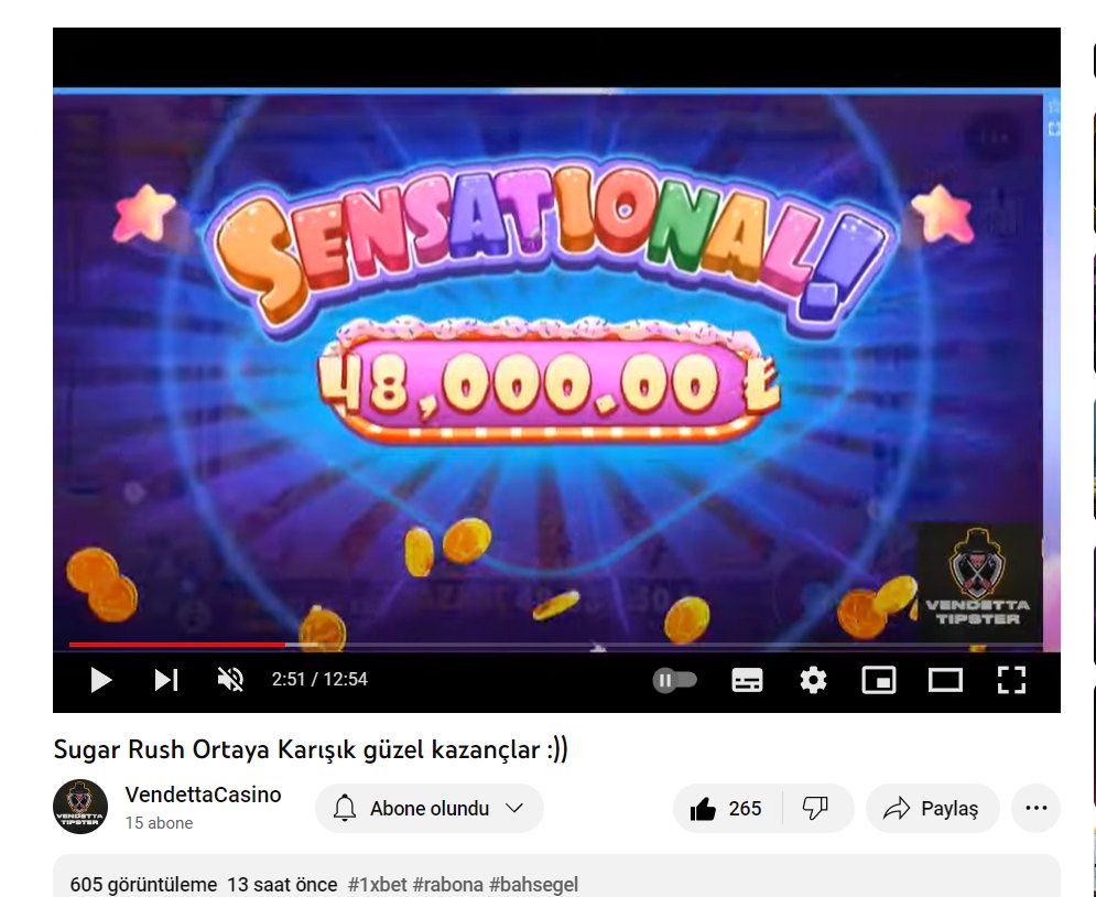 vendettatips2's tweet photo. https://t.co/OEGhvfNzeS
Bol Kazançlı bir video daha paylaştım iyi seyirler :))
Destekleriniz bekliyorum :))
#sugarrush #melbet #melbetgir #rabona #1xbet #bahsegel #bet365 #betwinner #casino #casinopensioen #Canlibahis #canlicasino #betkanyon #Cup90 #casinoonline #FreeBet https://t.co/5KdH3fgo7Y