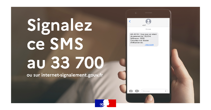 Interieur_Gouv's tweet photo. 📲 #PireArnaqueSMS | Une amende non réglée, une livraison de colis à planifier, un smartphone gratuit... Vous avez déjà vu passer ce type de SMS ?

❌Ne répondez pas
🖱️Ne cliquez pas sur le lien
✉️Transférez le message au 33700
🆘Faites un signalement sur https://t.co/kOdDv2TBGQ