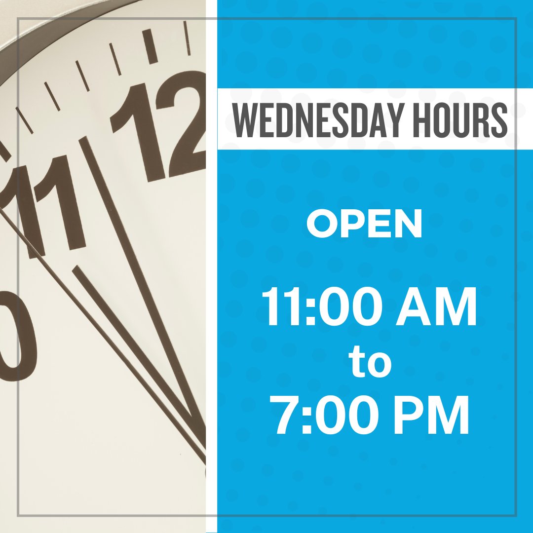 DelawareDMV's tweet image. Friendly reminder, our Wednesday hours are 11:00 am - 7:00 pm. ⏰ #SeeYaSoon #WelcometoDMV #HowCanWeHelp