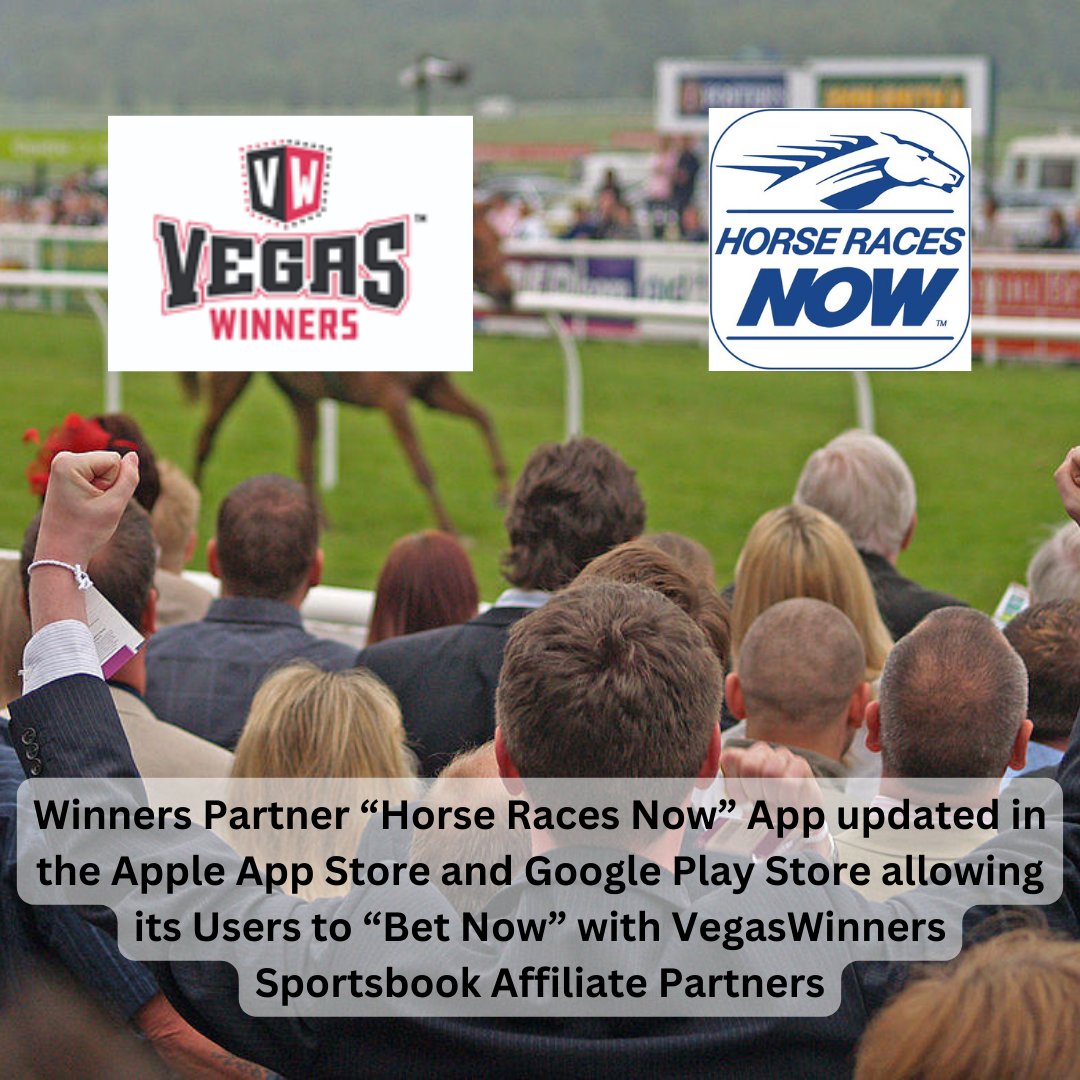 $WNRS <a href="/vegaswinnersinc/">Winners Inc.</a> Winners Partner “Horse Races Now” App updated in the Apple App Store and Google Play Store allowing its Users to “Bet Now” with VegasWinners Sportsbook Affiliate Partners - Press Release: bit.ly/45ECyyj #OTC #OTCMarkets #StockMarket #McapMediaWire