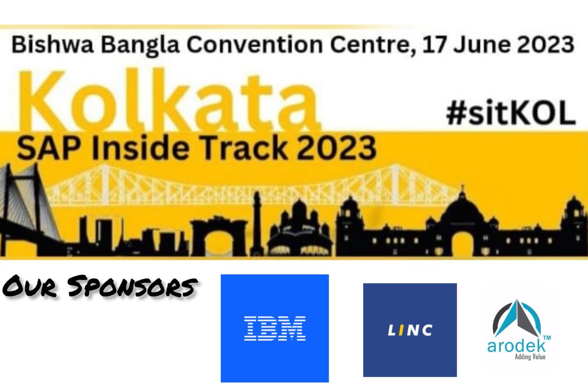 sitKolkata23's tweet photo. The Countdown begins!!
June 17th 2023 @sitKolkata23 
@gangadharansind @maheshk_p @findingabhi @Vasavi_Rongali @anzieee @_pvn_pavan @Pradipto_Kumar @IBM @ibm_in @LincLimited @arodekGlobal @saplabsindia @SAPIndia @SAPInsideTrack @sitBLR @SitHyderabad @SAPCommunity 
#sitKOL #SAP https://t.co/g6V5cdjHJu