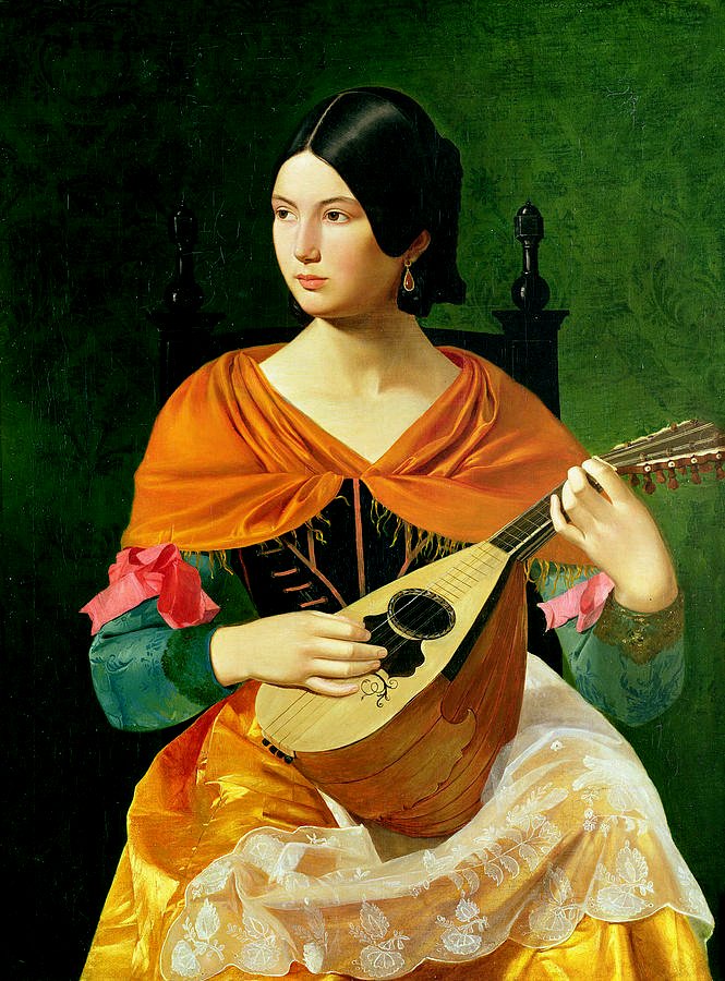 Music so softens &amp; disarms the mind
That not an arrow does resistance find.
Thus the fair tyrant celebrates the prize,
&amp; acts herself the triumph of her eyes.

📗Of My Lady Isabella Playing The Lute, 1645
🖊️Edmund Waller🇬🇧

🖼️Roman Woman With A Lute, c. 1845s
🎨Vjekoslav Karas🇭🇷