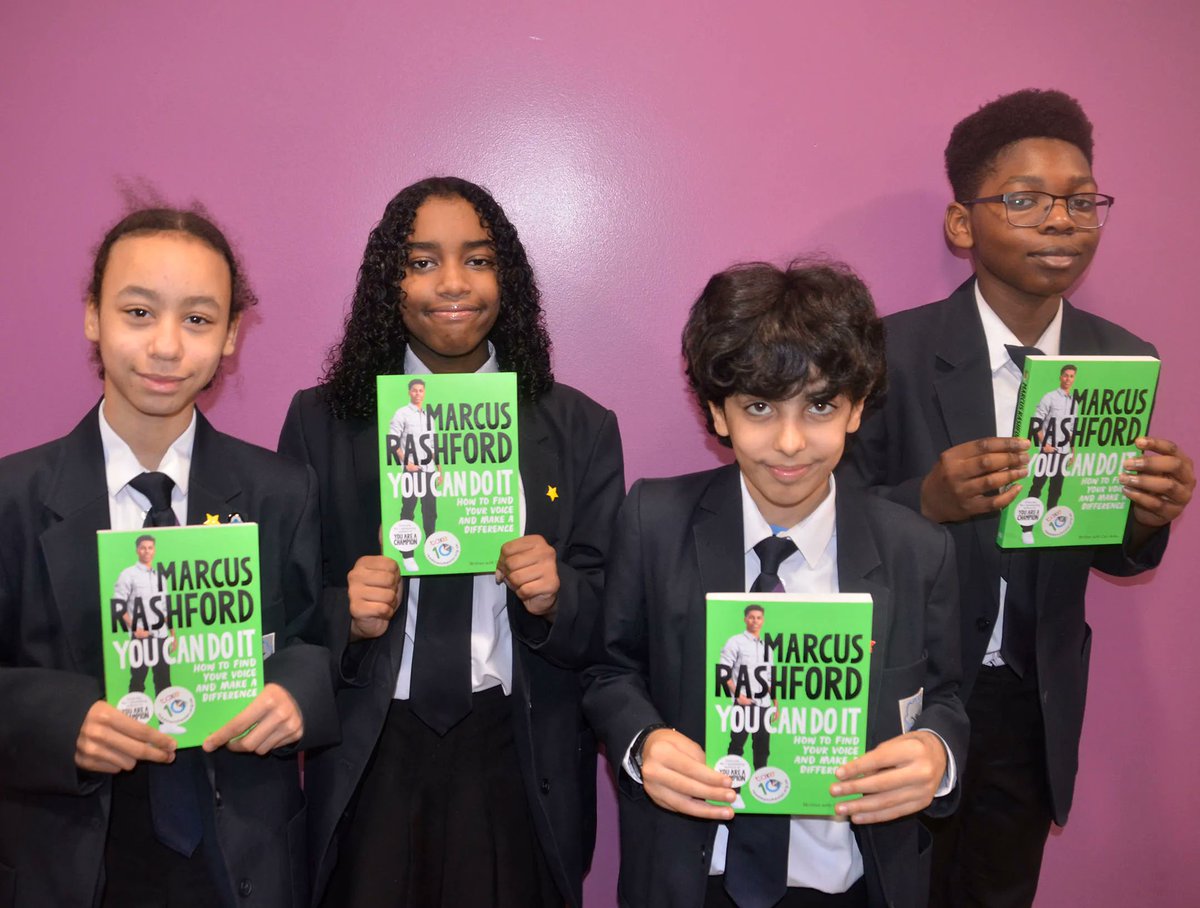 McrAcademy's tweet photo. #BestofMA In February, Year 7 students received a copy of Marcus Rashford’s book ‘You Can Do It’ in assembly. A big thanks to @ReadMCR for donating the books for our students to keep and encourage reading at home. #makeManchestermagic #manclibraries #manchesterunitedfoundation https://t.co/M6qYEOjdSo
