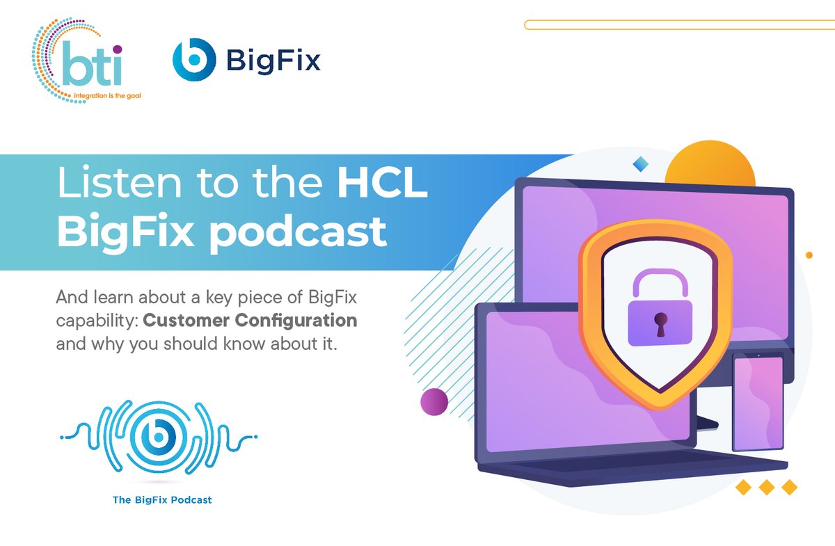 🎧 Don't miss the newest episode in the #HCLBigFix podcast series. 🤓This time, you'll learn about the fundamental capabilities of BigFix: client configuration.

👉🏽 Tune in now and stay up to date in the world of endpoint management! bit.ly/3oD1ohn