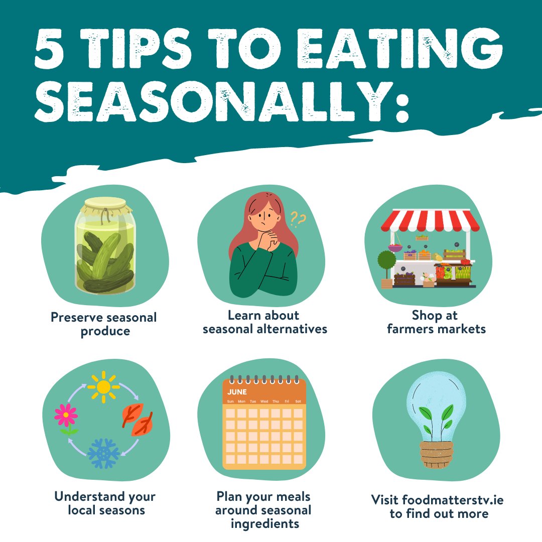 Eating seasonally can be a great way to enjoy fresh and nutritious food while supporting local farmers and reducing environmental impact. Here are 5 tips to eating seasonally!

🍽️For 12 delicious seasonal recipes visit: ow.ly/J8Cy50OxwKr
#FollowTheSeasons #FoodMattersTV