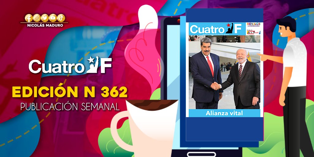 El nuevo mundo está naciendo y los pueblos merecen construir su propio destino de igualdad, respeto y solidaridad. No dejes de leer la edición N° 362 del semanario <a href="/CuatroFWeb/">Cuatro F Web</a>. ¡Juntos Venceremos! ==> bit.ly/3oBe3kS