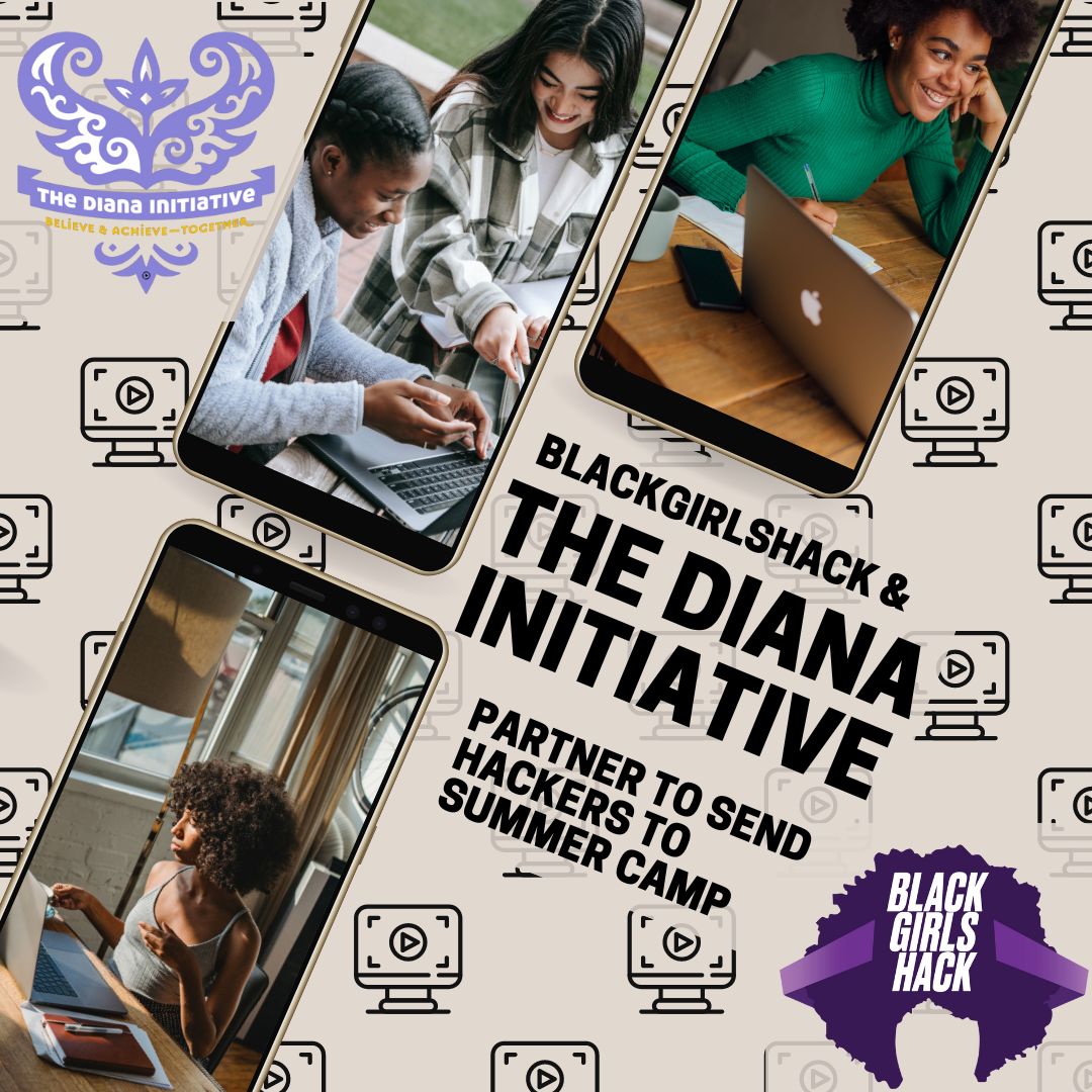 blackgirlshack's tweet photo. Summer camp, but make it for adult hackers. Will you be attending? 
#TheDianaInitiative and BlackGirlsHack are partnering to send even more hackers this year! Head over to https://t.co/exiEUsc5YB to apply! 
#bgh #bghmultiverse #blackincyber #womenincybersecurity https://t.co/jOH0FmcaX8