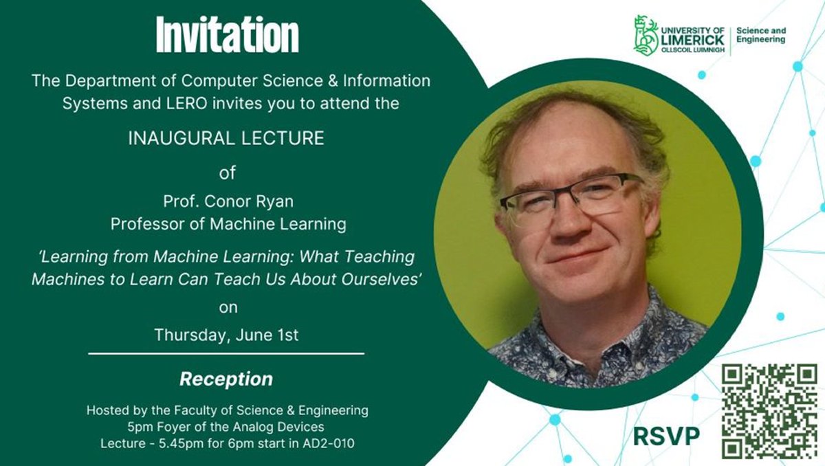 Delighted to finally be having my inaugural lecture tomorrow:

RSVP: bit.ly/3LLLgCS
