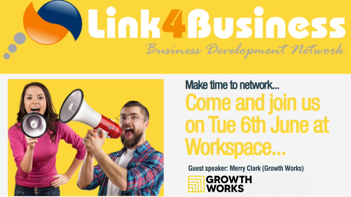 Got your networking sorted for next week? If not, why not join us on Tuesday for an in-person event at Workspace House. We've got a great event lined up including a talk from business expert, Merry Clark (Growth Works) mailchi.mp/9fcfbf795d63/g… #networking #peterborough