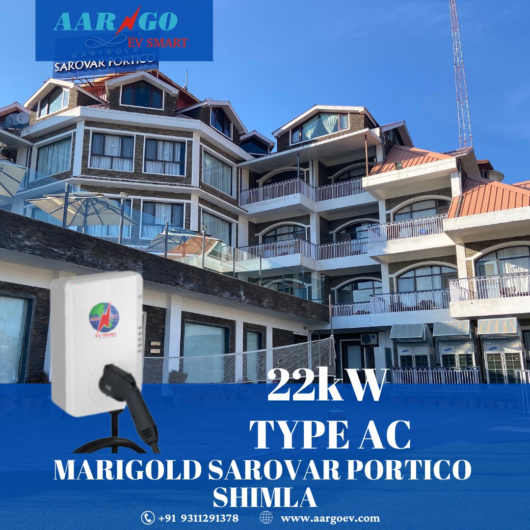 AargoEV's tweet photo. Charge your EV at Sarovar Portico Shimla
#aargoevsamrt #aargo #gogreen #aargocharging #environment #EVChargingSolutions #charger #EvCars #evcharging #emobility #fastcharging #ElectricVehicles #EV #chargingstation #electriccars#shimla #sarovarportico https://t.co/loB4XiOBT9