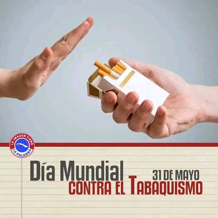 ¿Por qué se celebra el Día Mundial sin tabaco?
Se trata de disuadir a las personas del consumo del tabaco.#EducaciónBayamo.#ProvinciaGranma.#NoAlTabaco