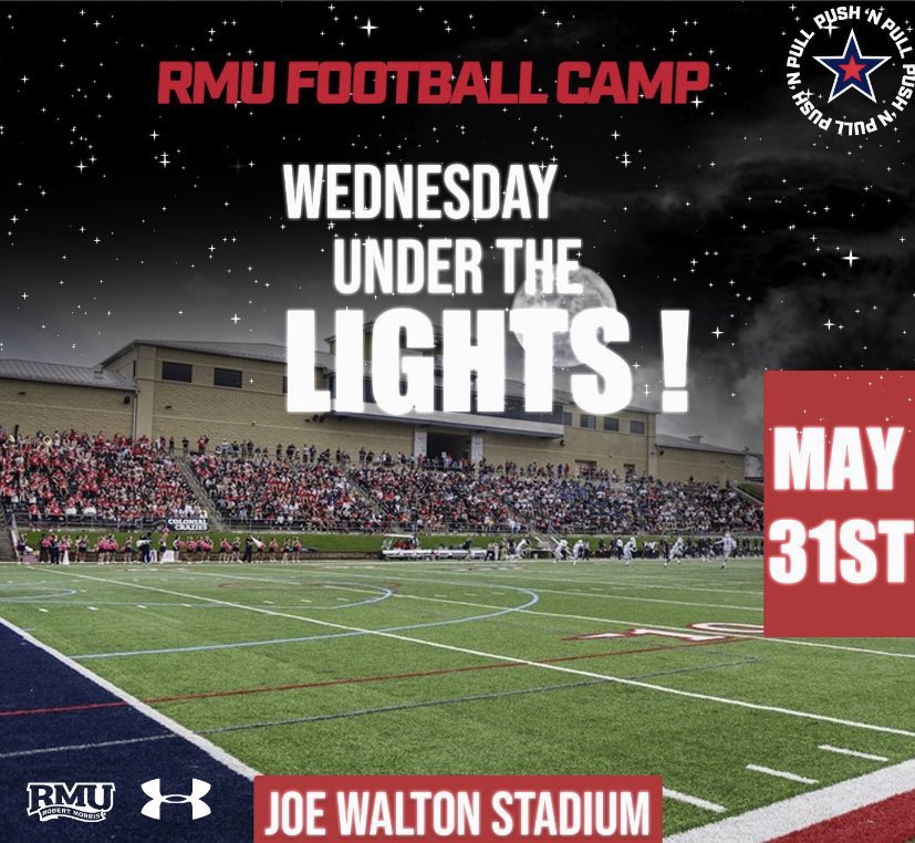 Today is the DAY🔥

Time to put in some work today. 

rb.gy/aydlid

#RMUFB | #RMUCamps | #PushNPull