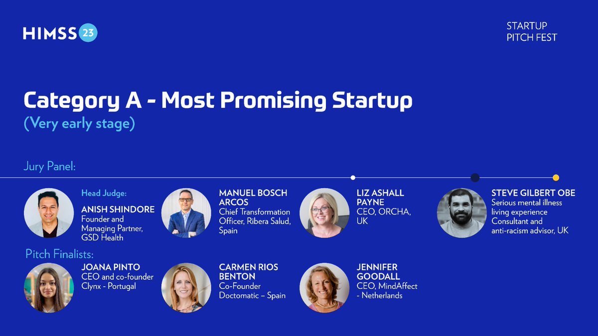 We can't wait to see these amazing  startups pitch <a href="/HIMSS/">HIMSS</a> Startup Pitchfest. #Lisbon 8th June! @HassanChaudhury <a href="/ancapdr/">Anca del Rio</a> <a href="/MissRivers/">Carmen Rios</a> <a href="/EITHealth/">EIT Health</a>
