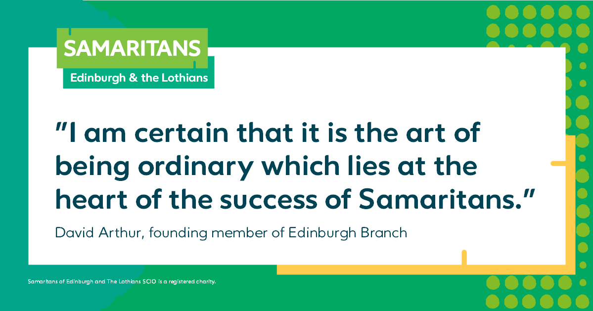 Today is the start of Volunteers week where we are celebrating our volunteers in Edinburgh. Today also marks the 64th birthday of our branch in Edinburgh so to start this week's celebration, we thought we would share a quote from one of our founding members. #VolunteerWeek2023