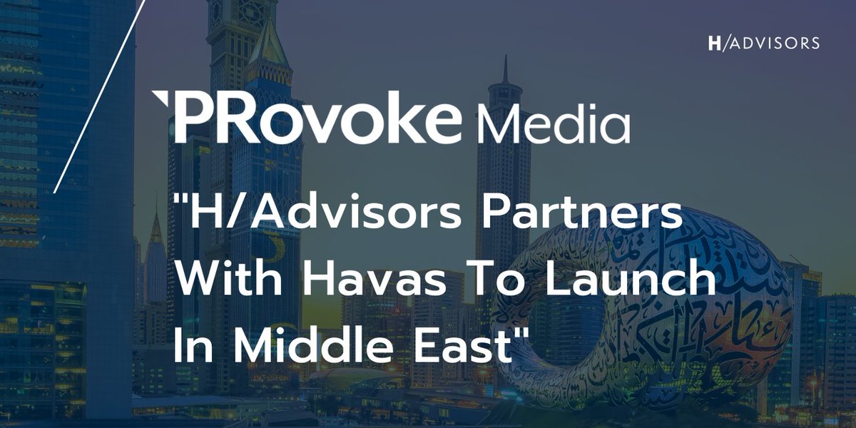 H/Advisors (@h__advisors) on Twitter photo Great write up in <a href="/Provoke_News/">PRovoke Media</a> discussing today's launch in Dubai!
#HAdvisorsDubai #NewOpportunity
provokemedia.com/latest/article… Great write up in <a href="/Provoke_News/">PRovoke Media</a> discussing today's launch in Dubai!
#HAdvisorsDubai #NewOpportunity
provokemedia.com/latest/article…