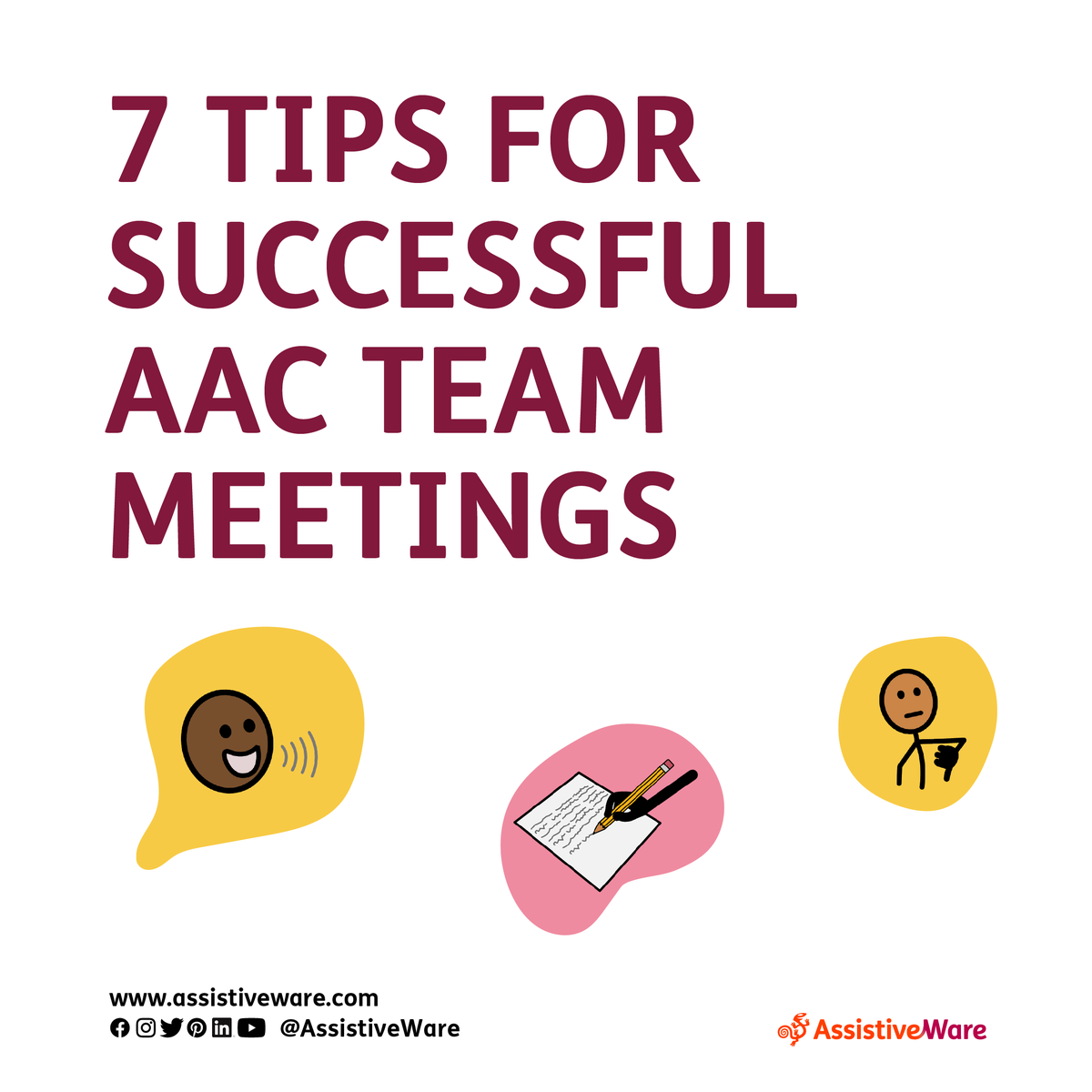 AssistiveWare's tweet photo. Does your AAC team want to build collaborative, problem-solving teams? Meet regularly. Here are seven tips to have successful AAC team meetings:
#AACTips #AACDreamTeam #SLP #AACFamily https://t.co/oqrUUPVSPI