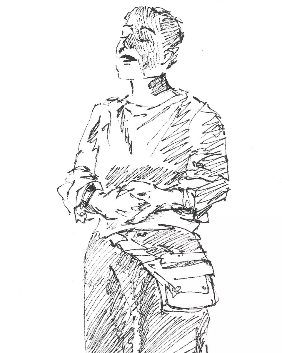 From last week's #newerresearchers2023 event at <a href="/CentreMyth/">The Folklore Centre, Todmorden</a>: Sophie Crawford from <a href="/QueerFolkUK/">Queer Folk</a> singing beautifully.
What an amazing day. I will never get tired of sketching live musicians.