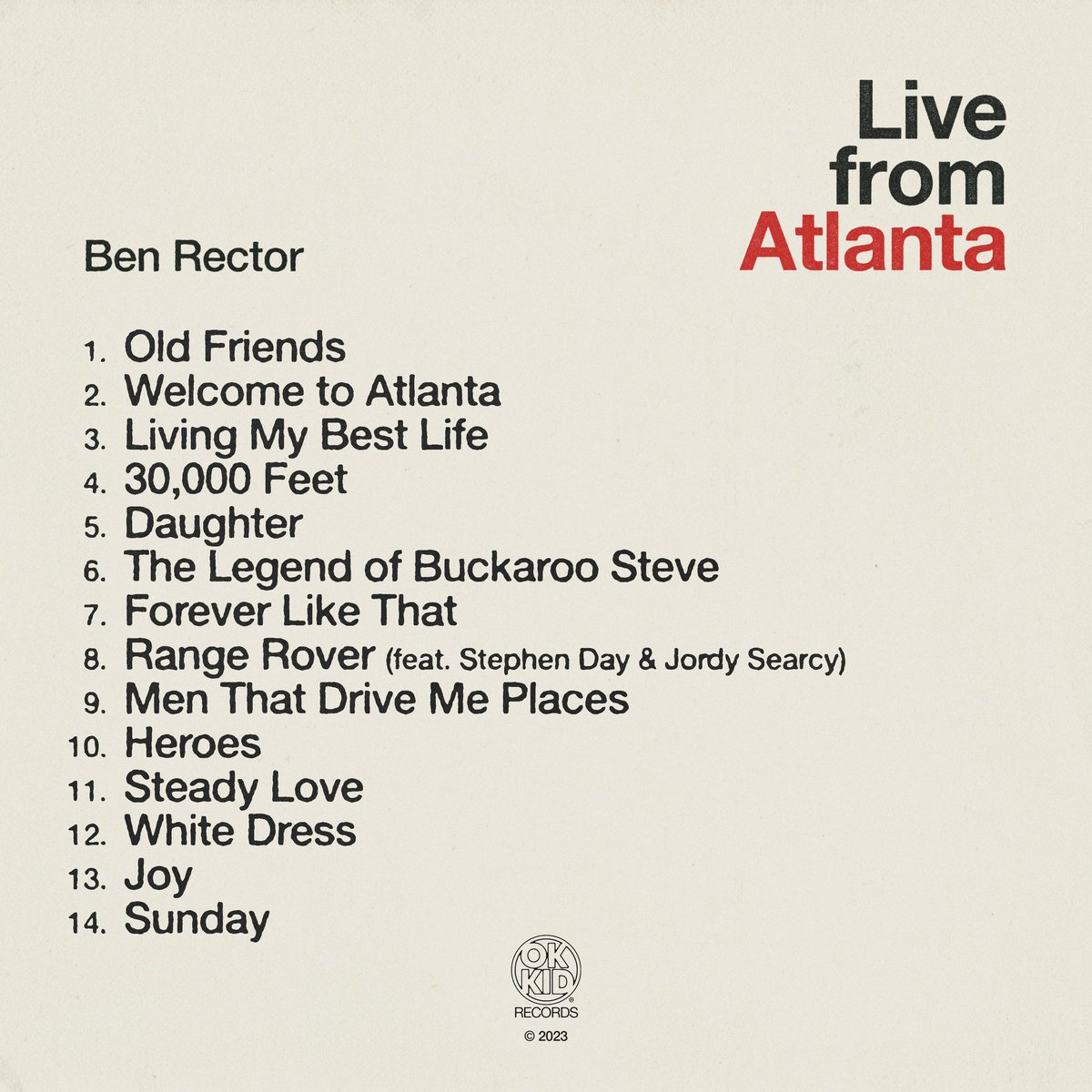 benrector's tweet image. ‘Live from Atlanta’ the album, June 16th (it absolutely slaps guys). Pre-order/pre-save today at ffm.to/br-livefromatl, and also guess which one of these songs comes out Friday.