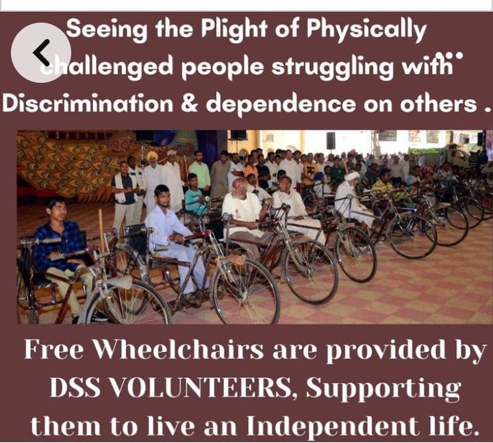 For the upliftment of differently abled, devotees of Dera Sacha Sauda started the initiative 'Companion Indeed’. Under it, volunteers provide necessary assistance like wheelchairs, tricycles etc. regularly to those in need & help them to live an independent life. #CaringCompanion