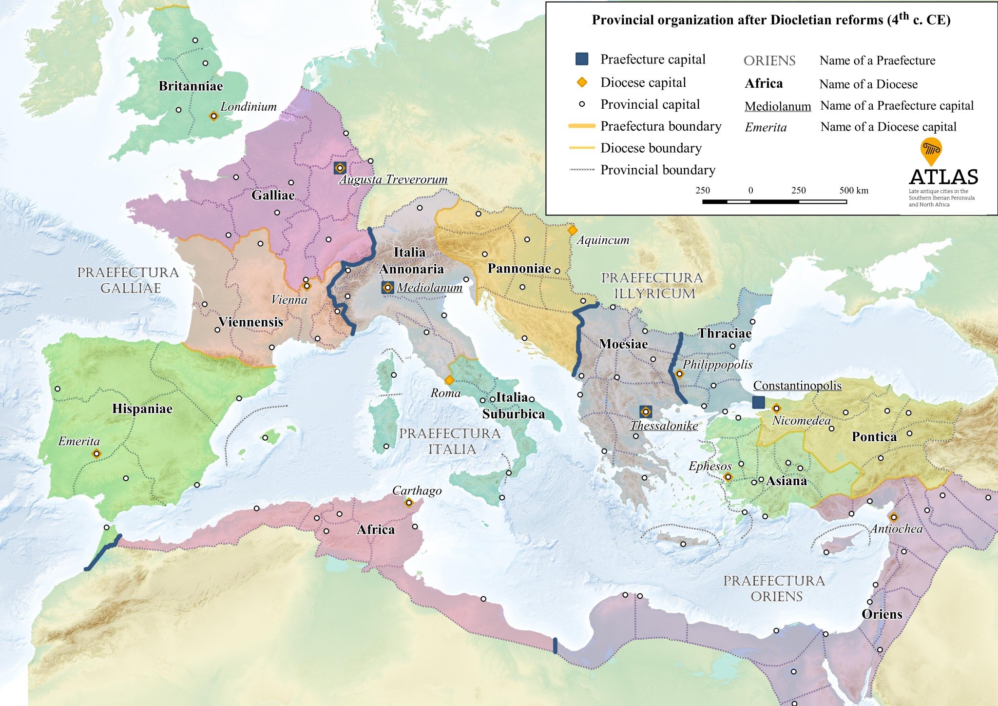 diocletian roman empire map