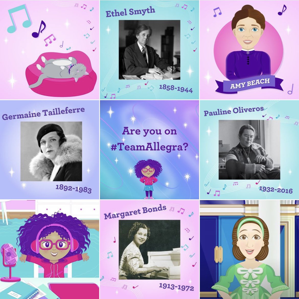 AllegraSparkle's tweet photo. Are you following Allegra Sparkle on Instagram yet? 📸 See more concept art and underrepresented composer spotlights at https://t.co/fHpYxPaOoT! ✨ https://t.co/ZJVWTgvflh