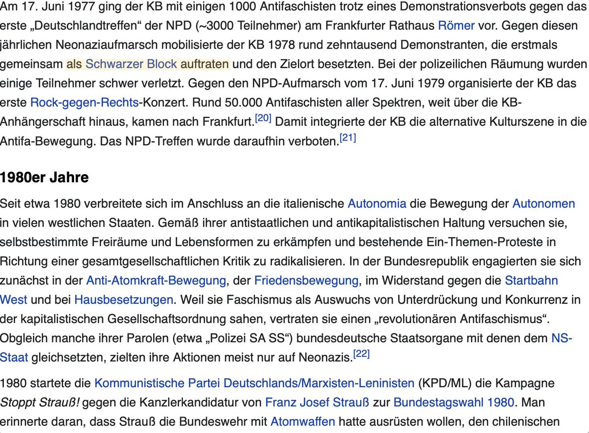 Pietkingkong's tweet photo. #Antifa untrennbar mit dem staatsfeindl. Linksextremismus verknüpft, der jede Gelegenheit nutzt, um den Staat mit Gewalt herauszufordern. Zudem ist die #Antifa kaum von den Aktivisten des #SchwarzenBlock​s zu trennen. Als ich zB an der Startbahn West zugange war, hat man den zwei https://t.co/1Oemg1yrAi