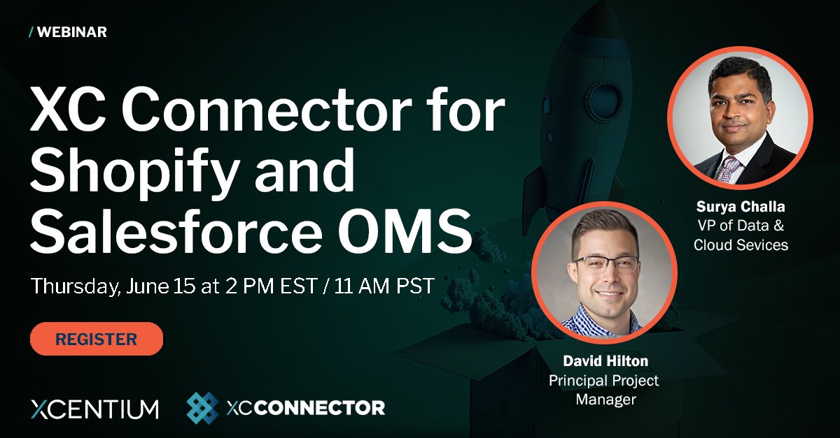 Interested in learning more about how #retailers can sell and service with one #integrated platform? Join Surya Challa and David Hilton for our virtual #webinar: XC Connector for <a href="/Shopify/">Shopify</a> and <a href="/salesforce/">Salesforce</a> OMS.

Register today: hubs.ly/Q01QzbMk0
...
#XCentium #Salesforce