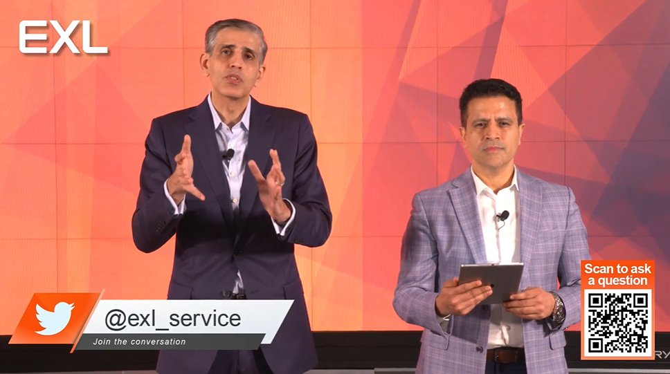 exl_service's tweet photo. "Get ready for a lot of tests, get ready for fast fails, but then also start getting ready to create an organizational change in the way work gets done across the company." - Vivek Jetley &amp; Anand Logani

#EXLGenAIEvent https://t.co/46wxdQ2LKb