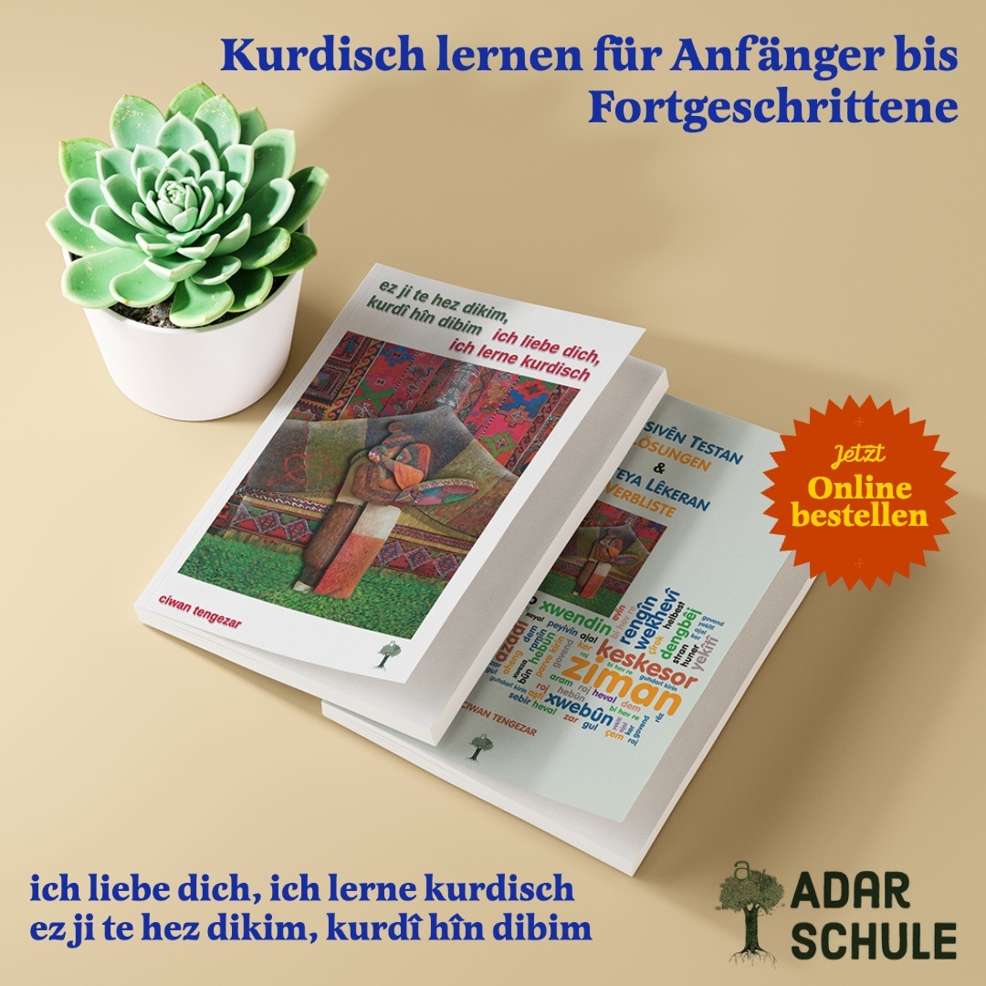 Kurdisch lernen für Anfänger bis Fortgeschrittene.
Mit dem Lehrbuch und Zusatzbuch der Adar Schule ist das möglich.
Jetzt bestellen: Link in der Bio
🌳
@adar_schule
kurdisch-lernen.de
🌳
#kurdisch #kurdî #kurdischlernen #kurmancî #kurmancîlernen #adarschule