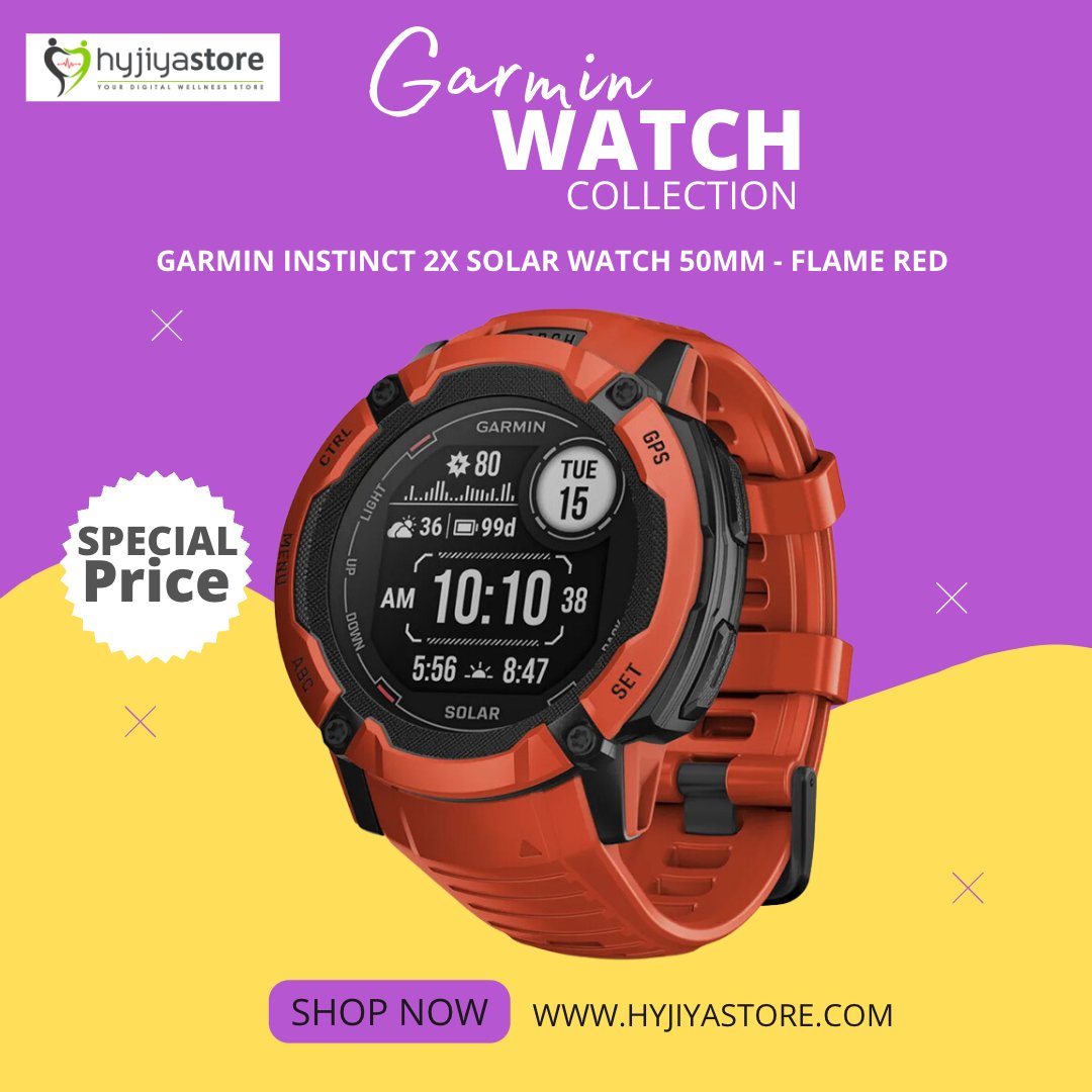 Product : Garmin Instinct 2X Solar Watch 50MM - Flame Red

Buy Now : rb.gy/l4zw5

Shop with hyjiyastore and get the best Deals

WhatsApp : 0526103509

#onlineshopping #shoponline #gymwear #sportswear #fitness #activewear #gym #fitnesswear #fitnessmotivation