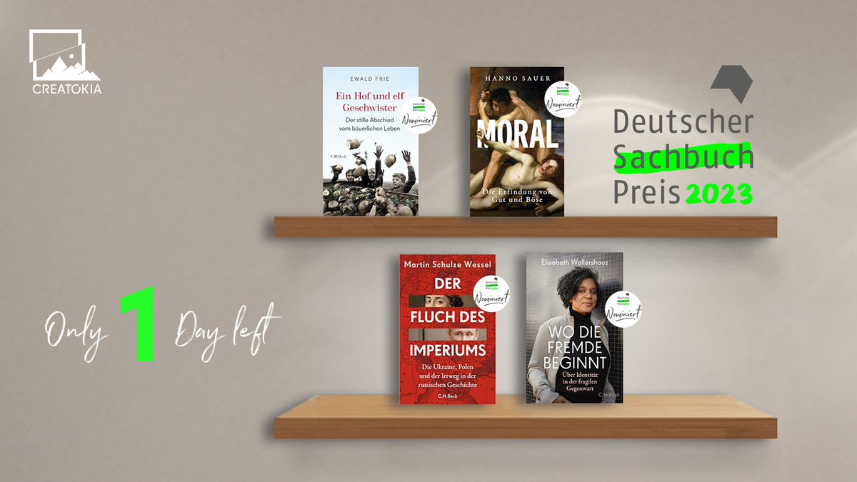 Tomorrow at 17:59 CET, our limited #digitalOriginals about the “German Nonfiction Prize” will no longer be available for public sale!

With some great utilities and some of the best German authors, this is your chance to start your #digitalBookshelf. 

@sachbuchpreis