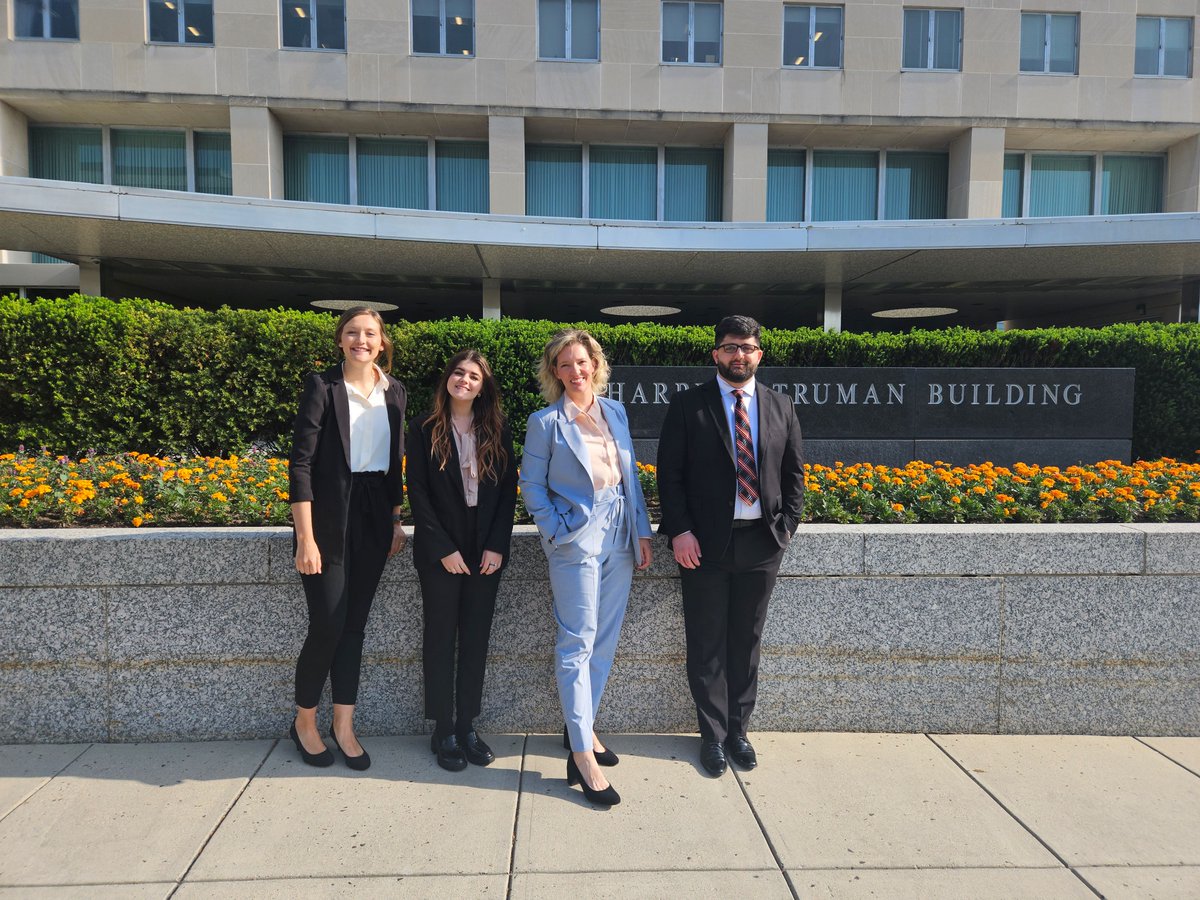 Congratulations to the <a href="/ASU_SPGS/">School of Politics and Global Studies</a> <a href="/asuonline/">ASU Online</a> M.A.-IAL students who completed their <a href="/StateDept/">Department of State</a> Diplomacy Lab project, "Video Oral History of the Early Days of the Embassy of North Macedonia" this month!

Learn more about DipLab here: diplomacylab.org