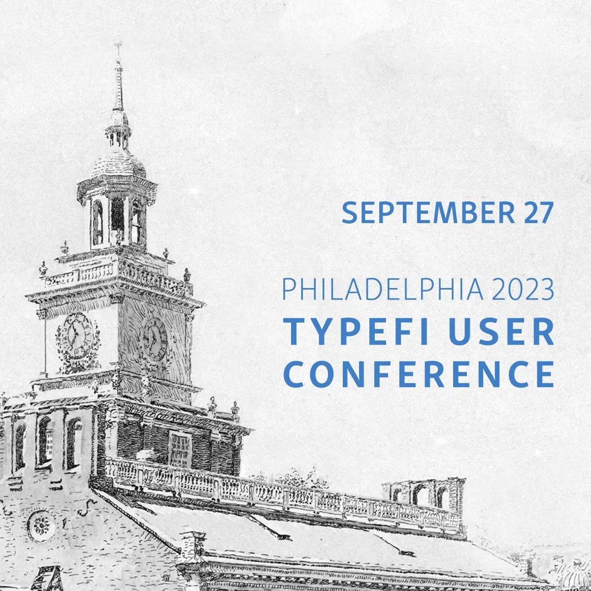 typefi's tweet image. The Typefi User Conference is back in the USA! The event will take place in Philadelphia on September 27, 2023. Come catch up and see what we’ve been up to! Reserve your spot: buff.ly/42i2WMf

#TypefiUserConference2023