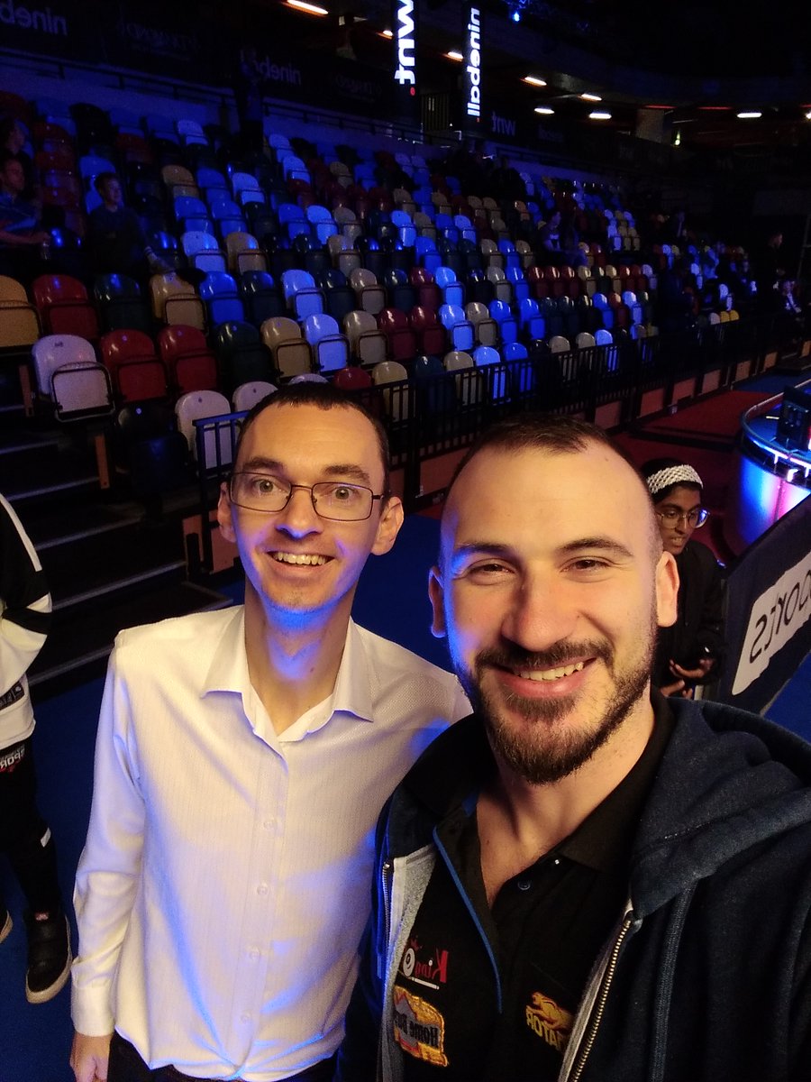 I had a great day at the #ukopen yesterday in London, and met some of the best pool players in the world. Here is a picture of me with Greece's Alex Kazakis:

 #ukopenpool #pool #9ballpool