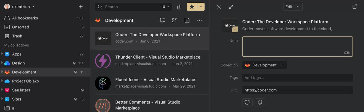 Raindrop.io (@raindrop_io) on Twitter photo Finally note field now available in web app, Chrome extension, desktop apps.
Expect for update on all other platforms in next few days.
help.raindrop.io/changelog/ Finally note field now available in web app, Chrome extension, desktop apps.
Expect for update on all other platforms in next few days.
help.raindrop.io/changelog/