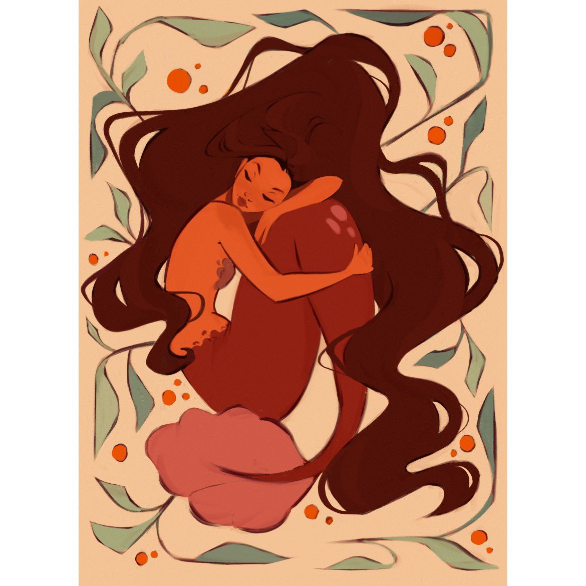 @EwylanaR I only painted 2 mermaids for Mermay this year, this one was my favorite tho!💕