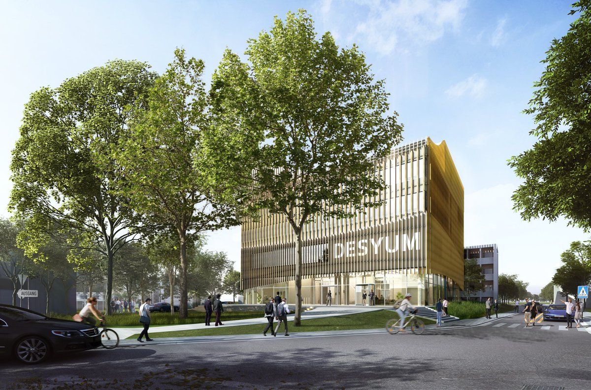 hh_bwfg's tweet image. ✨🏢🎓Neues Besucherzentrum für den Forschungscampus: @fegebanks legt den Grundstein für das #DESYUM in der Science City Hamburg Bahrenfeld (#schb). Der Treffpunkt für Forschende und Neugierige wird in multimedialen Ausstellungen Einblicke in die #Spitzenforschung am @desy geben.